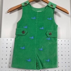 The Beaufort Bonnet Company Critter Jack Keene Jon Jon Boys 12/18M Green Whales